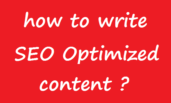how to write seo optimized content
